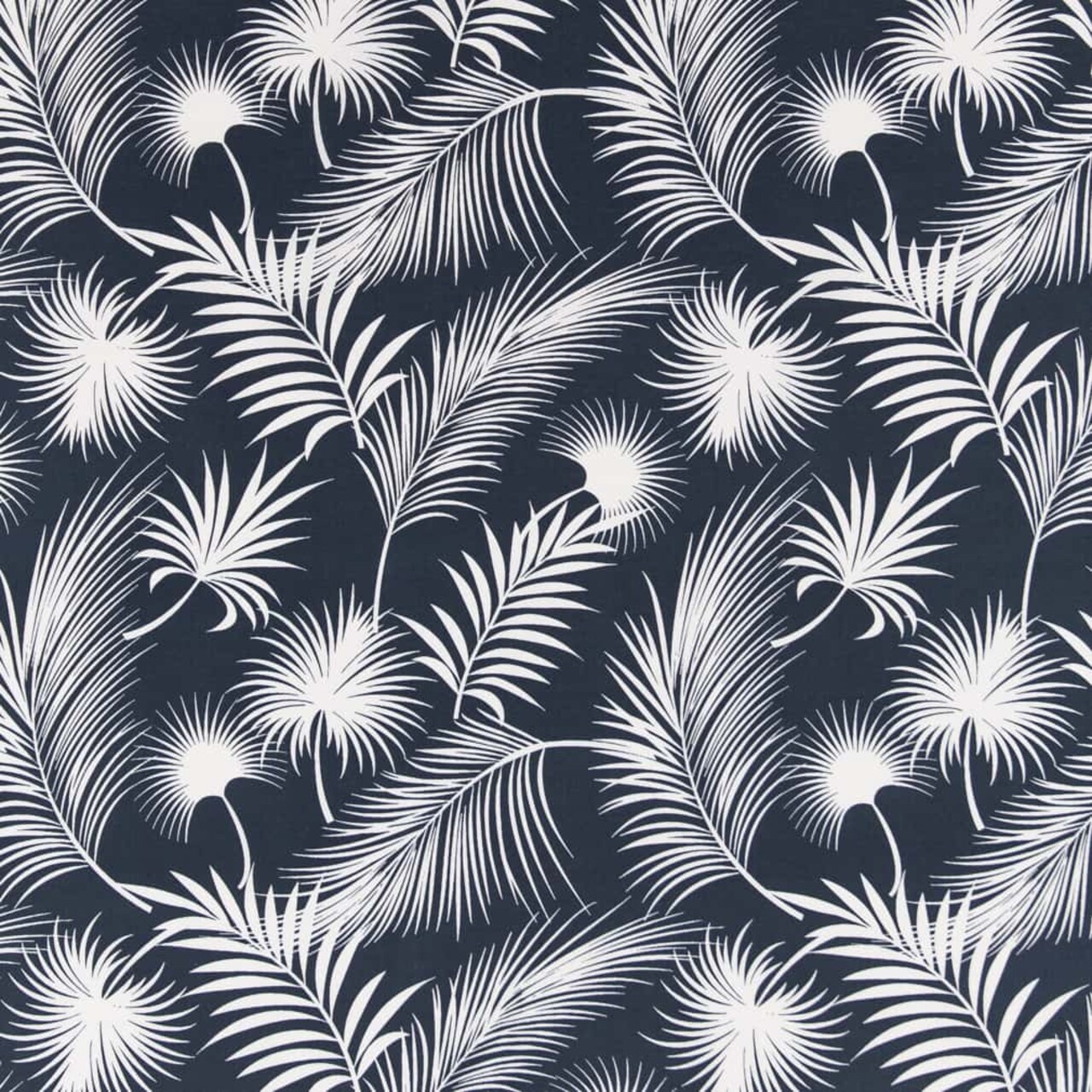 Navy - Blue Leaves,Tropical & Botanical Upholstery Fabric 54 Inches"